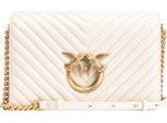 Pinko Pelle Borsa A Tracolla Borsa A Tracolla Love Click Classic Sheep Nappa Chevron White - Antique Gold Avorio