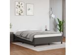 The Living Store Struttura Letto Grigio 140X200 Cm In Ecopelle