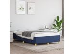 The Living Store Struttura Letto Blu 120X200 Cm In Tessuto