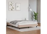 The Living Store Rete Cappuccino Marrone 140X190 Cm In Pelle Finta