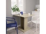 The Living Store Tavolo Da Pranzo Rovere Sonoma 80X80X75 Cm Materiale Legno
