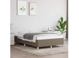 The Living Store Struttura Letto Taupe 120X200 Cm In Tessuto