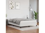 The Living Store Struttura Letto Bianca 140X190 Cm In Ecopelle