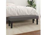 The Living Store Panca Grigia 100X30X30 Cm In Pelle Finta
