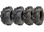 25X10.00-12 & 25X8.00-12 Atv 6Ply Tyres WU24 Obor Scoprio Road Legal (Set Of 4)