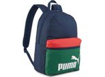 Puma Zaino Phase Backpack 22L Club Navy-Vine-For All Time Red Blu Scuro