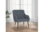 The Living Store Poltrona Grigio Scuro 63X76X80 Cm In Velluto