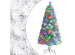 The Living Store Albero Di Natale Artificiale Con Led Bianchi 120 Cm In Fibra Di Vetro