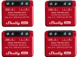 Shelly Attuatore Di Commutazione Wlan 1PM Mini Gen 3, Rosso, 4 Pezzi