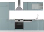Vicco Cucina Componibile R-Line, 300 Cm Senza Piano Di Lavoro, Grigio-Blu/Bianco