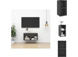 Vidaxl Parete Tv Grigio Lucido 37X37X72 Cm Materiale A Base Di Legno - Mobili Tv
