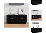 Mobile Tv Vidaxl Nero 80X34X35 Cm In Legno Di Pino Massiccio - Mobili Tv