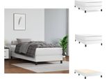Vidaxl Letto A Molle Bianche 100X200 Cm In Pelle Finta - Letti & Strutture Letto
