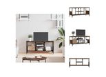 Mobile Tv Vidaxl Rovere Fumé 100X35X45 Cm Materiale A Base Di Legno E Ferro - Mobili Tv