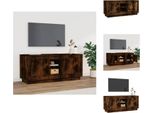 Mobile Tv Vidaxl Rovere Fumé 102X35X45 Cm Materiale A Base Di Legno - Mobili Tv