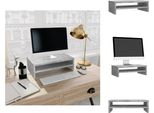 Vidaxl Supporto Per Monitor Grigio Cemento 42X24X13 Cm Materiale A Base Di Legno - Mobili Tv