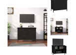 Mobile Tv Vidaxl Con Ante Nere 60X35X45 Cm In Legno - Mobili Tv