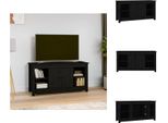 Mobile Tv Vidaxl Nero 103X36,5X52 Cm In Legno Di Pino Massiccio - Mobili Tv