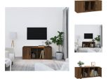 Mobile Tv Vidaxl Look Rovere Marrone 100X35X40 Cm Materiale A Base Di Legno - Mobili Tv