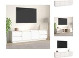 Mobile Tv Vidaxl Bianco 176X37X47,5 Cm In Legno Di Pino Massiccio - Mobili Tv