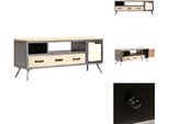 Mobile Tv Vidaxl In Legno Massiccio Di Mango E Acciaio 120 X 30 X 45 Cm - Mobili Tv