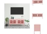 Mobile Tv Vidaxl Rosa 105X35X50 Cm In Acciaio - Mobili Tv