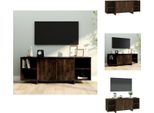 Mobile Tv Vidaxl Rovere Fumé 130X35X50 Cm Materiale A Base Di Legno - Mobili Tv