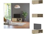 Mobile Tv Vidaxl Rovere Sonoma 120X34X37 Cm Materiale A Base Di Legno - Mobili Tv