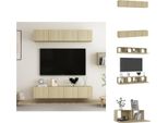 Vidaxl Mobili Tv 4 Pezzi Rovere Sonoma 80X30X30 Cm Materiale A Base Di Legno - Mobili Tv