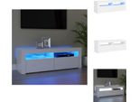 Vidaxl Mobile Tv Con Luci Led Bianco 120X35X40 Cm - Mobili Tv