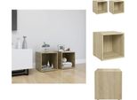 Vidaxl Mobili Tv 2 Pezzi Rovere Sonoma 37X35X37 Cm Materiale A Base Di Legno - Mobili Tv
