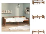Vidaxl Letto Da Giorno A 3 Posti In Pino Massiccio Marrone Miele 90X200 Cm - Letti E Reti