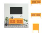 Mobile Tv Vidaxl Giallo Senape 105X35X50 Cm In Acciaio - Mobili Tv