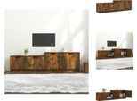 Mobile Tv Vidaxl Rovere Fumé 158,5X36X45 Cm Materiale A Base Di Legno - Mobili Tv