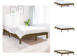 Vidaxl Letto In Legno Massiccio Marrone Miele 200X200 Cm Pino - Letti E Strutture Letto