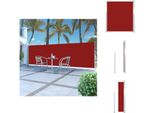 Vidaxl Tenda Laterale Estensibile 160X500 Cm Rosso - Ombrelloni E Tende Da Sole