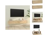 Vidaxl Mobili Tv A Parete 2 Pezzi Rovere Sonoma 100X30X30 Cm Materiale A Base Di Legno - Mobili Tv