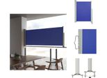 Vidaxl Tenda Laterale Estensibile 100X300 Cm Blu - Ombrelloni E Tende Da Sole