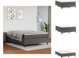 Vidaxl Letto A Molle Insacchettate Grigio 140X200 Cm In Pelle Finta - Letti & Strutture Letto
