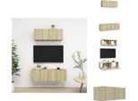 Vidaxl Set Di Mobili Tv A 2 Pezzi In Legno Di Quercia Sonoma - Mobili Tv
