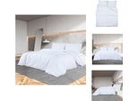 Vidaxl Set Di Biancheria Da Letto Bianca 135X200 Cm Copripiumino In Microfibra Leggera