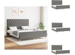 Vidaxl Struttura Letto Con Testiera In Tessuto Grigio Scuro 160X200 Cm - Letti E Strutture Letto