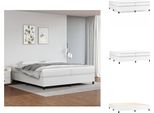 Vidaxl Letto A Molle Bianche 200X200 Cm In Pelle Finta - Letti & Strutture Letto