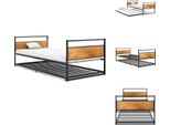 Vidaxl Letto Allungabile In Metallo Nero 90X200 Cm - Letti & Reti