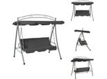 Vidaxl Altalena Da Giardino Con Funzione Letto E Tetto 198×120×205 Cm In Acciaio - Altalene Hollywood