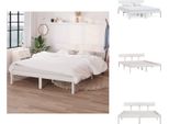Vidaxl Letto In Legno Massiccio Di Pino Bianco 150X200 Cm - Letti E Reti