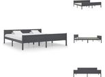 Vidaxl Letto In Legno Massiccio Pino Grigio 200X200 Cm - Letti E Strutture Letto