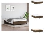 Vidaxl Struttura Letto In Tessuto Marrone Scuro 140X200 Cm - Letti E Strutture Letto