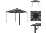 Vidaxl Padiglione Da Giardino Con Tetto In Alluminio 3×3 M Nero - Padiglioni E Tende Per Feste