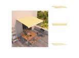 Vidaxl Tenda Da Sole Manuale A Scomparsa 400X350 Cm Giallo E Bianco - Tende Da Sole